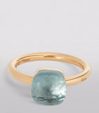 Pomellato blue topaz Nudo ring 18k rose gold (British brand)