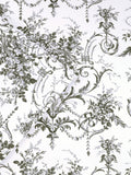 Laura Ashley Tuileries wallpaper charcoal grey 10m, UK version