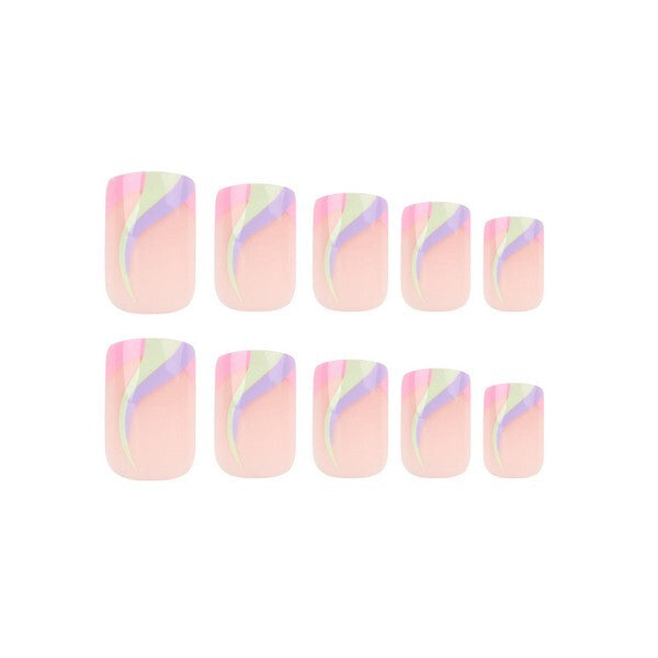 Nail HQ Square Sorbet Swirl Nails GOODS Superdrug   