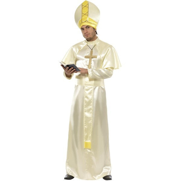 Smiffys pope costume set with robe and hat, UK version