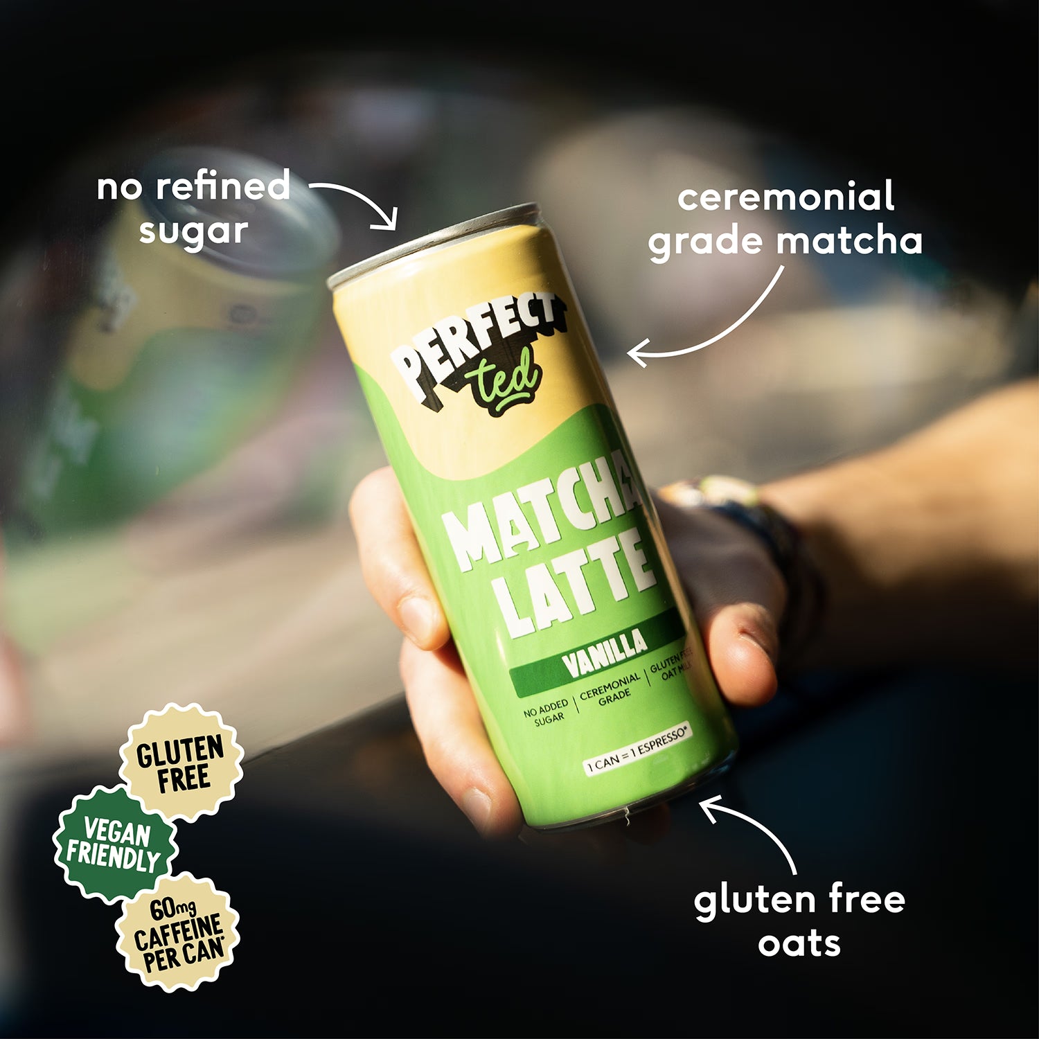 PerfectTed oat matcha latte vanilla 250ml, UK version