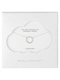 Estella Bartlett Silver Tone Large Pave Set Circle CZ Necklace