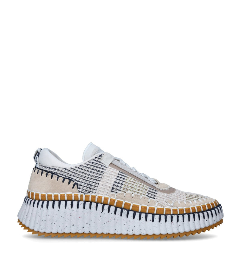Lightweight Breathable Mesh Sneakers with Rubber Sole and Contrast Topstitching