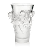 Lalique Equus crystal vase 38cm, UK version