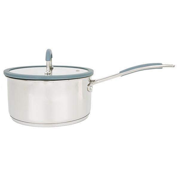 Sainsbury's Home Stainless Steel Saucepan With Silicone Rim 16cm