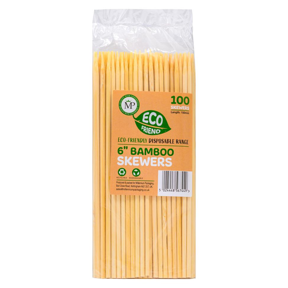 MP bamboo skewers 6 inch 100 pack - British product