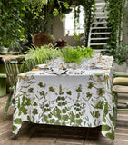 Summerill & Bishop Herb Garden Linen Tablecloth 165cm x 380cm (British brand)