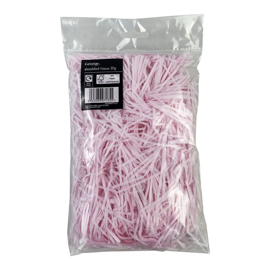 George Home Pink Shredded Tissue Paper General Household ASDA   