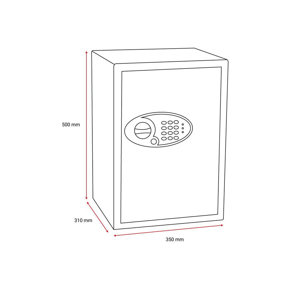 Phoenix 51L Vela security safe with electronic lock - British product