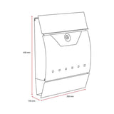 Phoenix Estilo front loading letter box graphite grey (British brand)