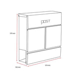 Phoenix Estilo top loading letter box stainless steel with key lock - British product