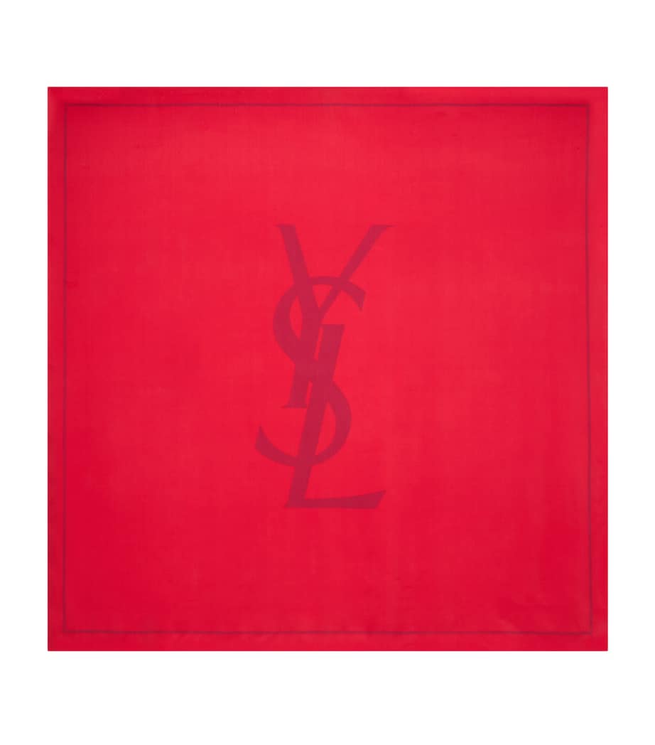 Saint Laurent Cassandre silk scarf 135cm, imported from the UK