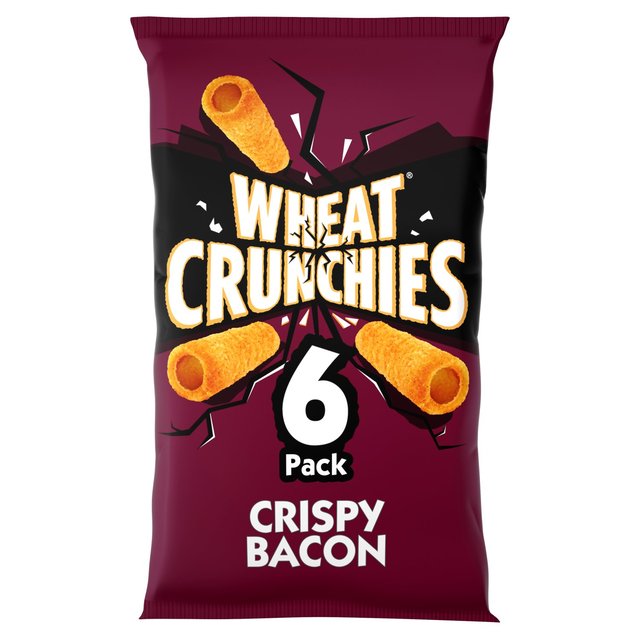 Wheat Crunchies Bacon Multipack Crisps   6 per pack