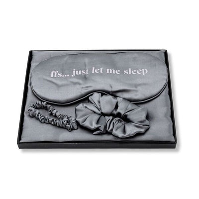 Superdrug FFS Beauty Satin Sleep Set Silver Pillowcase Mask Set- Buy online at McGrocer