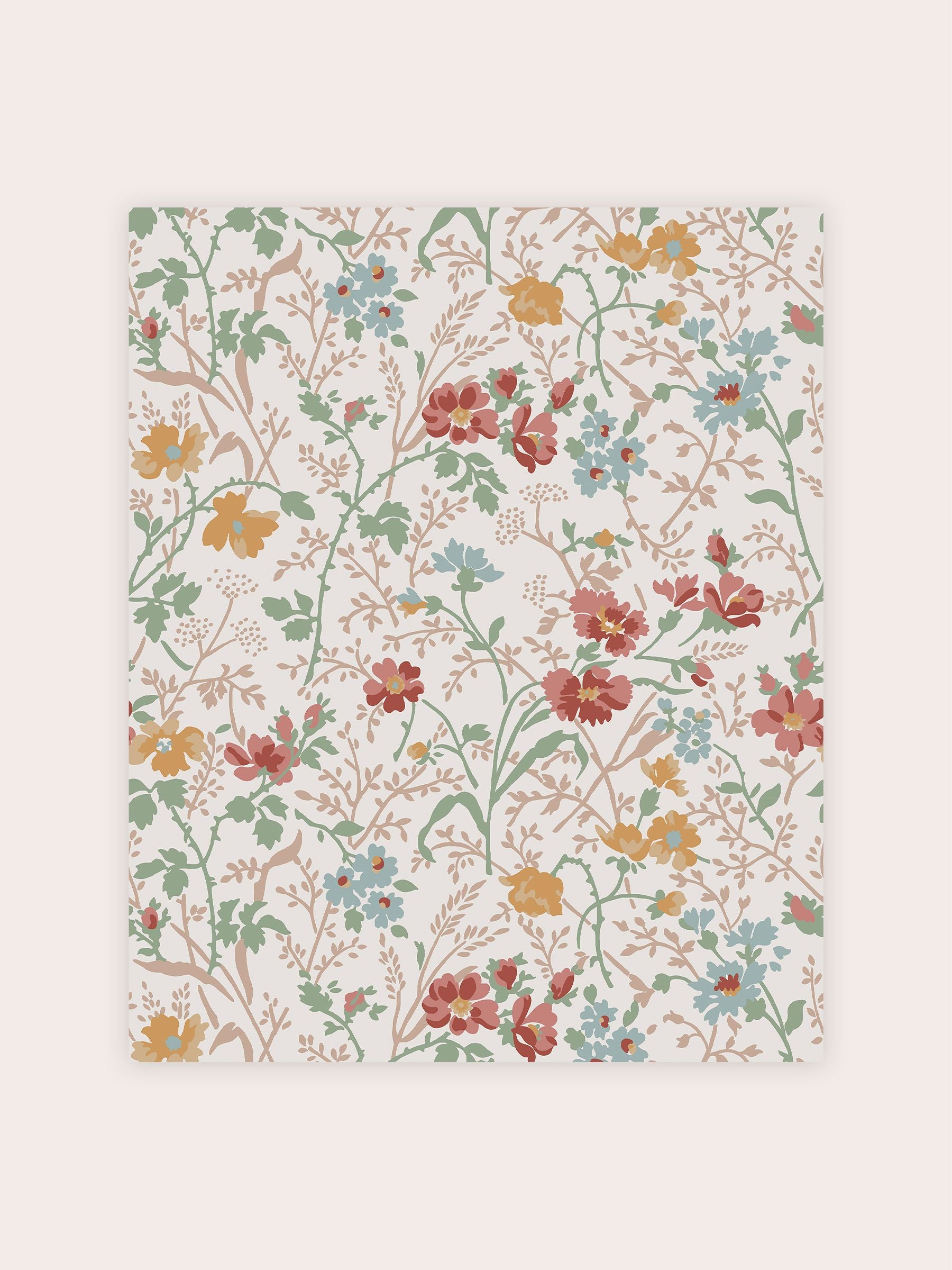 عينة ورق جدران لورا آشوود شيشاير بوسي بلون وردي عتيق بمقاس A4، مستوردة من المملكة المتحدة