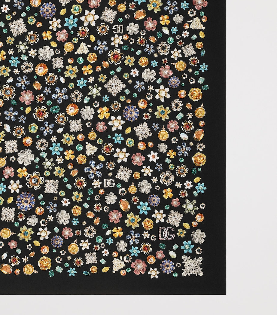 Dolce&Gabbana silk jewellery print scarf 90cm (British brand)