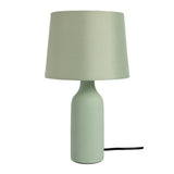 Argos Home sage green ceramic table lamp with fabric shade, imported from the UK