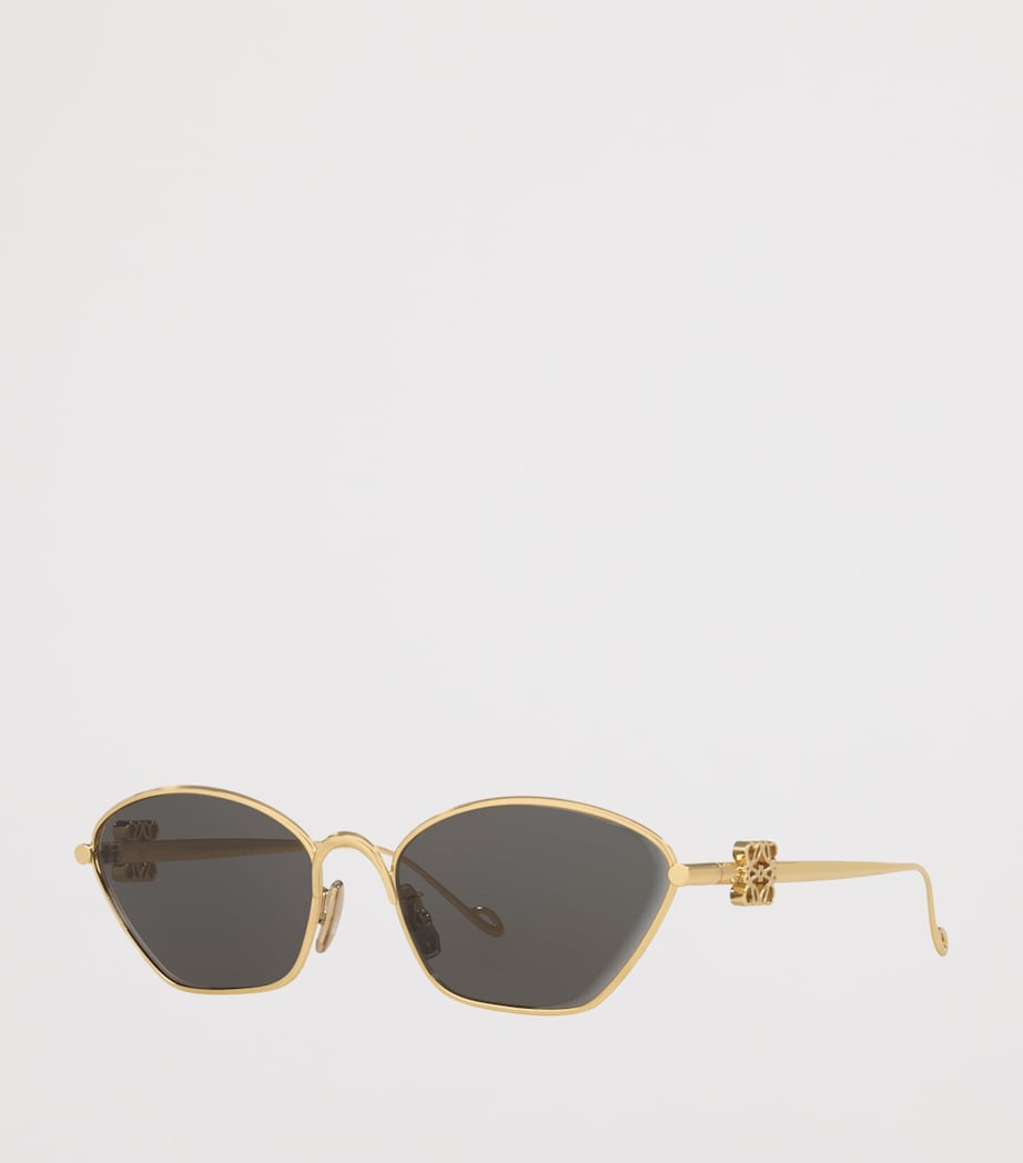 LOEWE hexagonal sunglasses gold-tone metal frame (British brand)