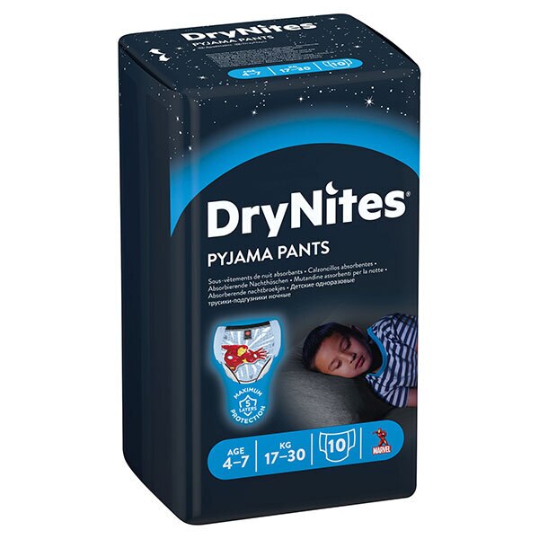 Huggies DryNites 4-7 Years Boy's Pyjama Pants x 10 GOODS Superdrug   