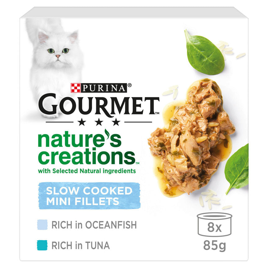 Gourmet Nature's Creations Slow Cooked Mini Fillets Fish Selection in Gravy Cat Food & Accessories ASDA   