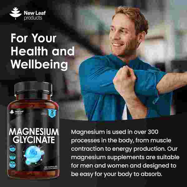 New Leaf Magnesium Glycinate High Strength Capsules 1040mg GOODS Superdrug   