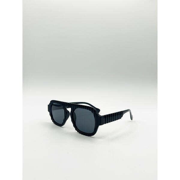 SVNX retro navigator sunglasses in black - British product