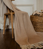 Araminta Campbell alpaca-blend Woodland Inkcap throw 150cm x 230cm - British product