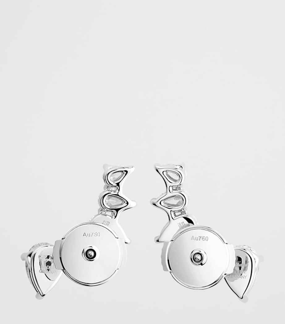 Chopard L'Heure du Diamant white gold diamond stud earrings, imported from the UK