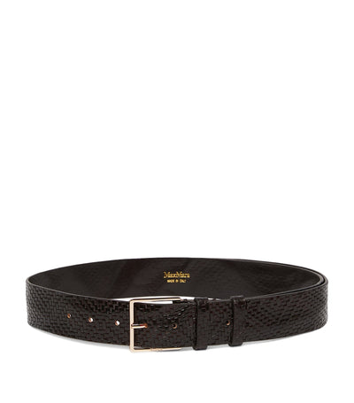 Harrods Max Mara Leather Woven Belt- Buy online at McGrocer
