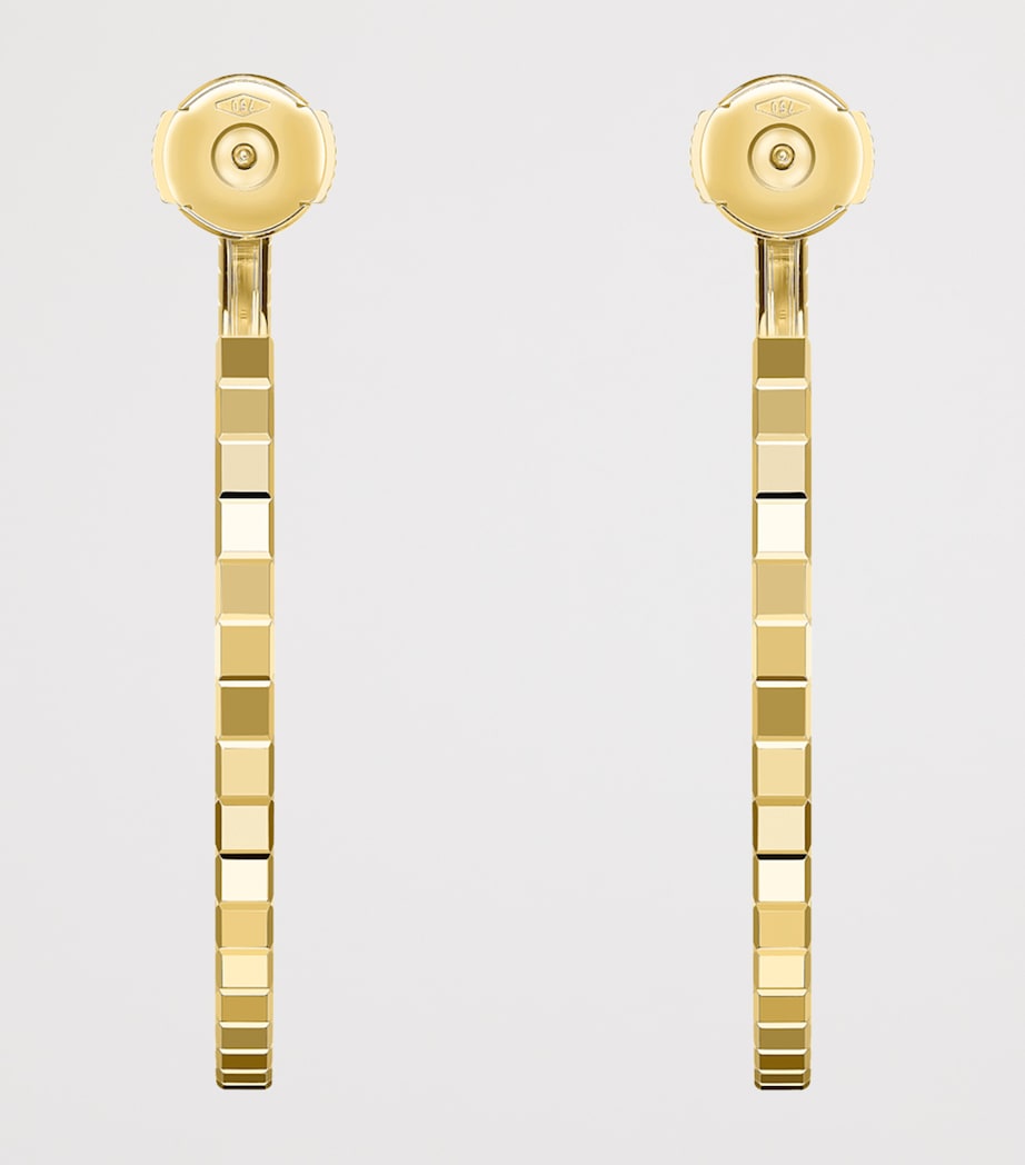 Chopard Ice Cube hoop earrings yellow gold - British product
