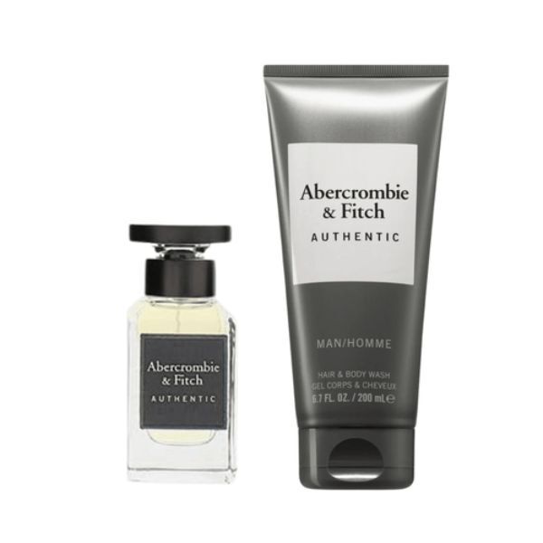 A&F Authentic Man gift set EDT body wash - British product
