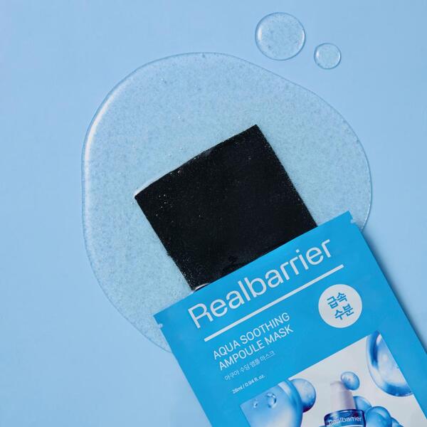 Real Barrier Aqua Soothing Ampoule Mask 1pc, imported from the UK