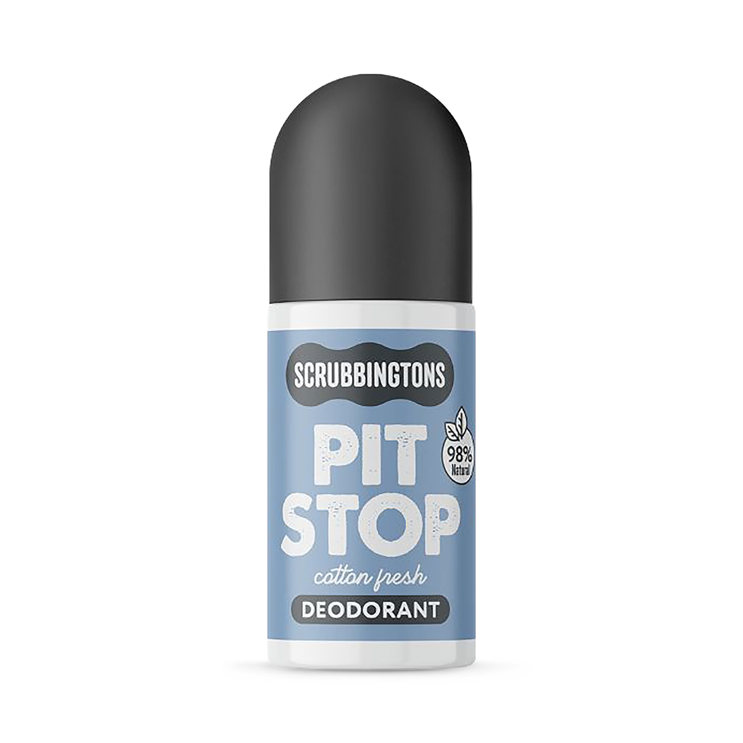 Scrubbingtons Pit Stop roll on deodorant Cotton Fresh 75ml (British brand)