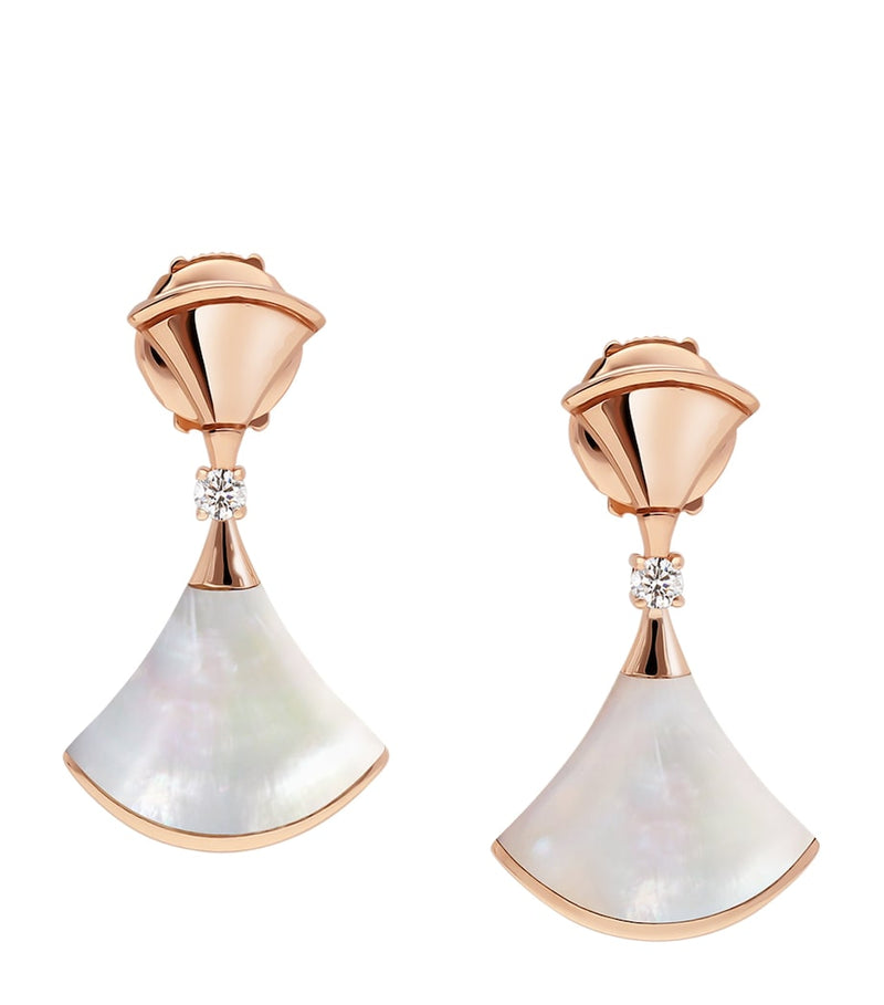 Bvlgari Divas' Dream rose gold diamond earrings - British product
