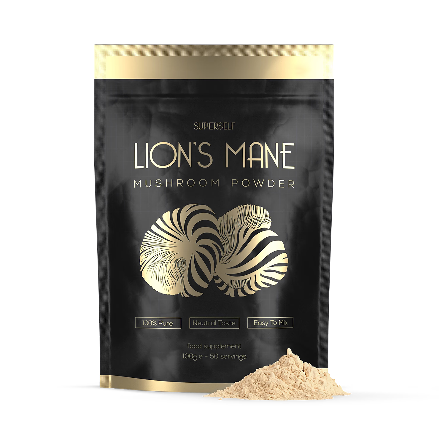 SuperSelf Lion's Mane Mushroom Powder 100g (British brand)
