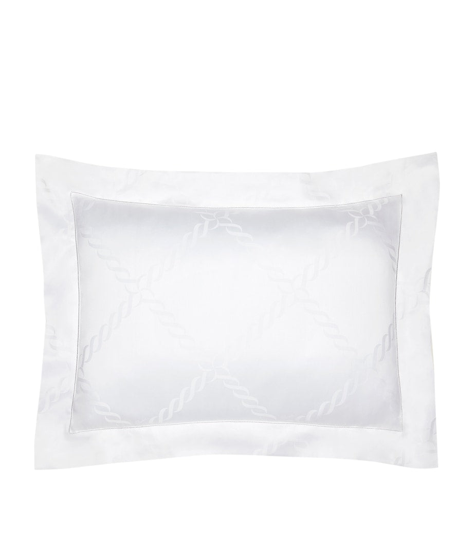 Pratesi pillowcase with braid motif 50cm x 90cm, imported from the UK