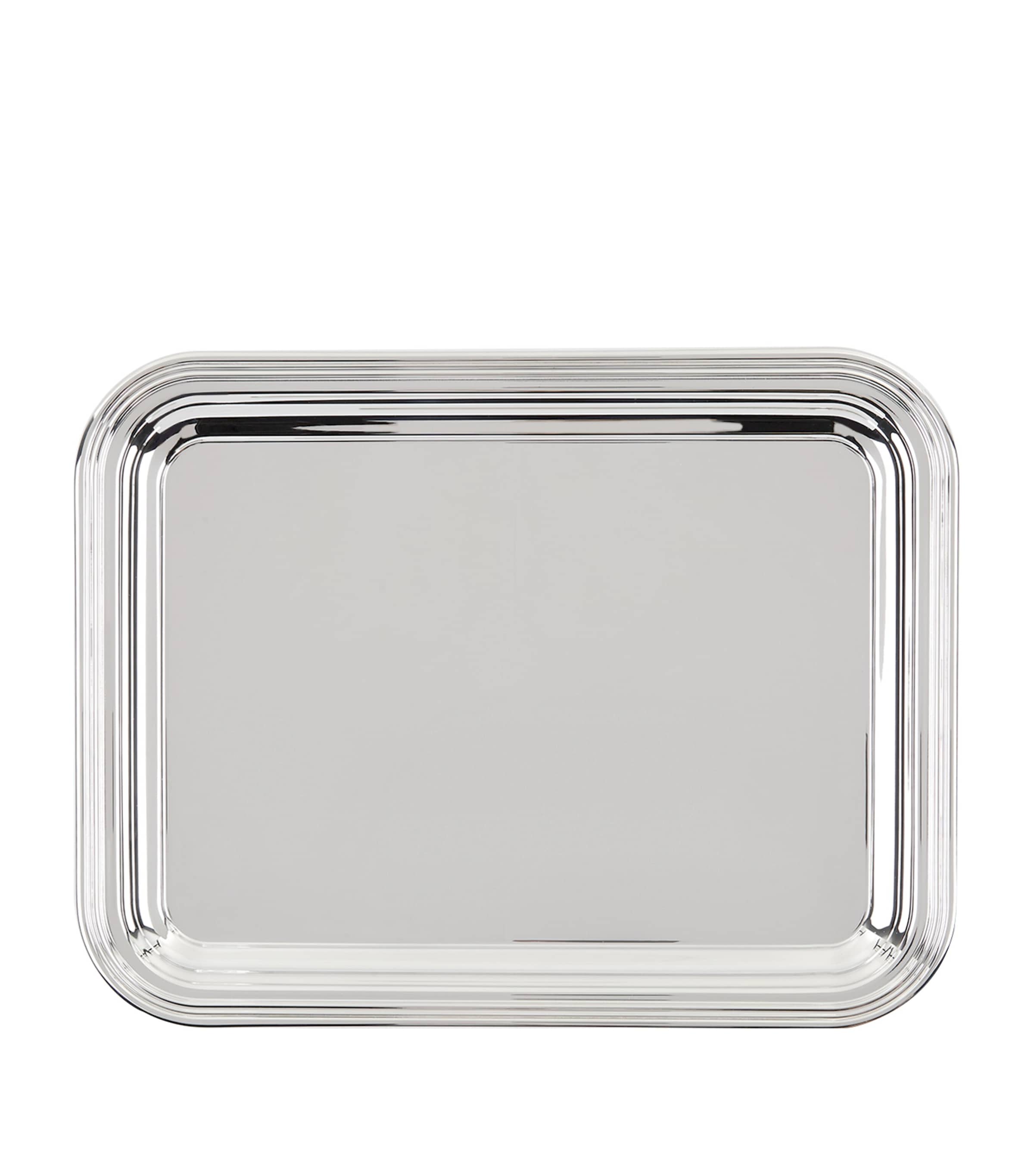 Greggio silver-plated Georgian rectangular tray 34cm x 26cm, UK version