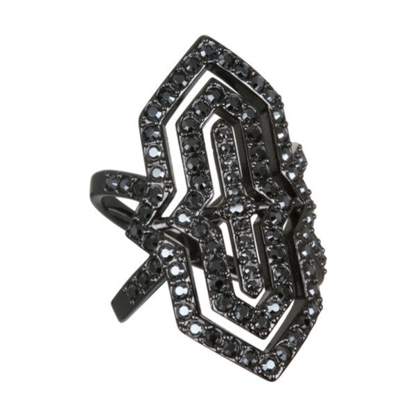 Karl Lagerfeld black ladies ring, UK version