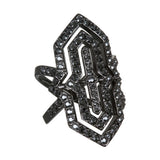Karl Lagerfeld black ladies ring, UK version
