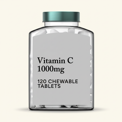 Holland & Barrett Hochdosierte Kautabletten Vitamin C 1000mg Orange Nahrungsergänzungsmittel 120 Tabletten