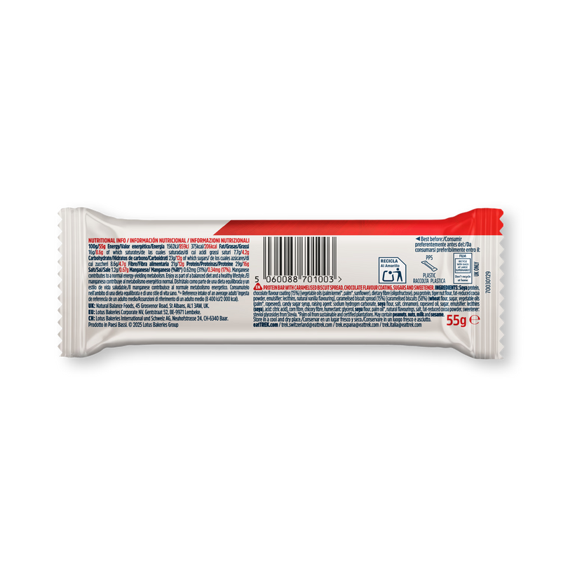 TREK Biscoff protein bar multipack 12x55g, UK version