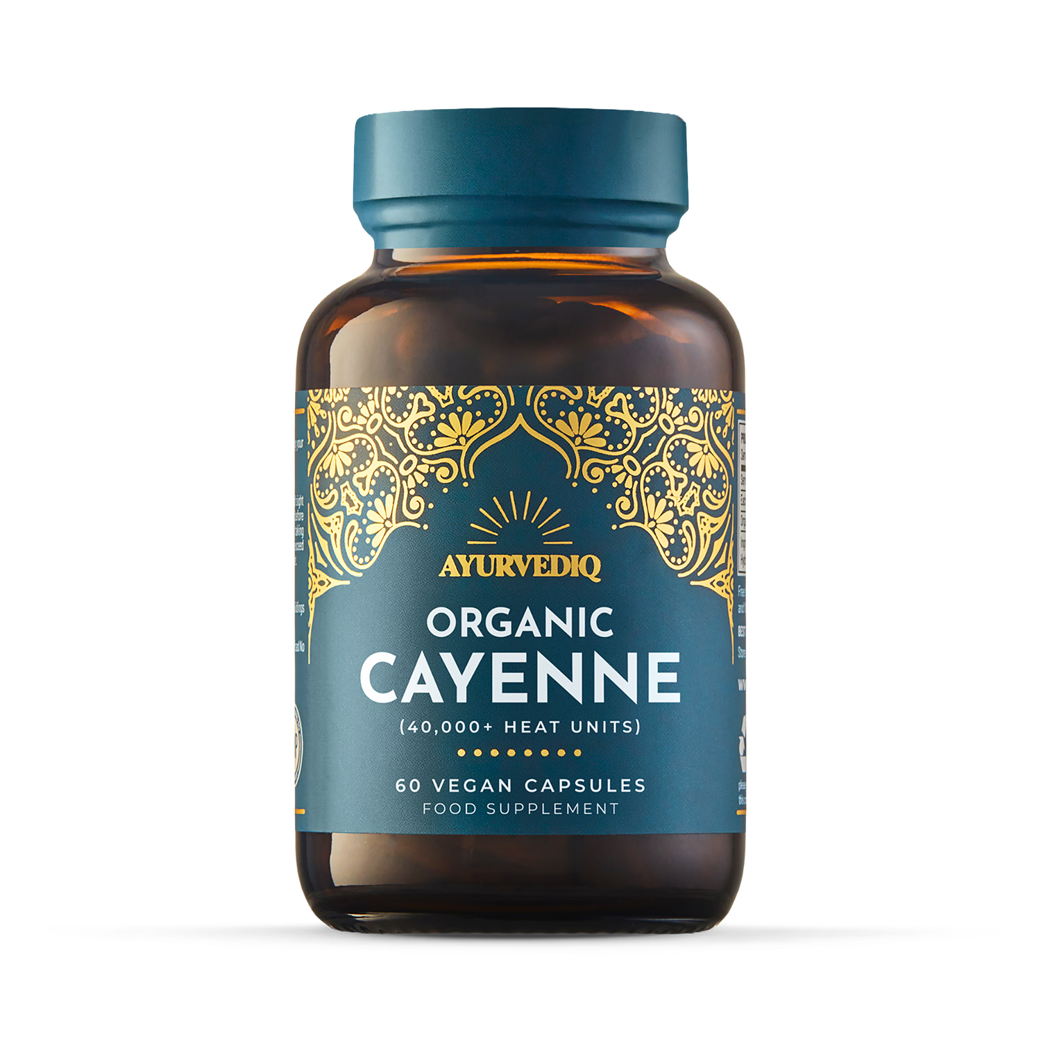 Ayurvediq organic cayenne capsules 60 capsules, UK version