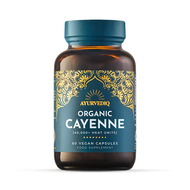 Ayurvediq organic cayenne capsules 60 capsules, UK version