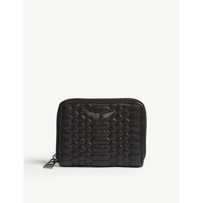 selfridges Zadig & Voltaire Matelasse Leather Wallet 9cm x 11.5cm- Buy online at McGrocer