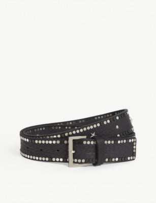 Zadig & Voltaire Starlight studded leather belt 2.5cm, UK version