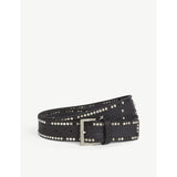 Zadig & Voltaire Starlight studded leather belt 2.5cm, UK version