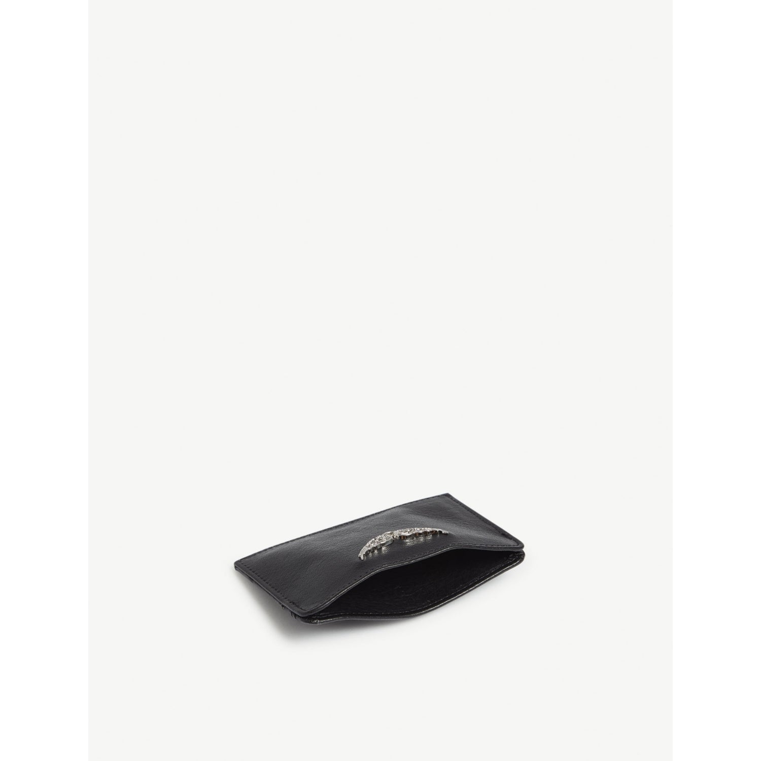 Zadig & Voltaire logo-embossed leather card holder, imported from the UK