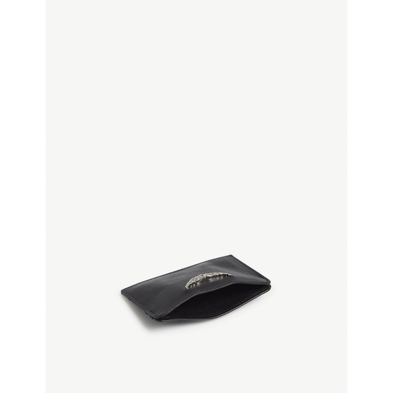Zadig & Voltaire logo-embossed leather card holder, imported from the UK
