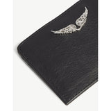 Zadig & Voltaire logo-embossed leather card holder, imported from the UK