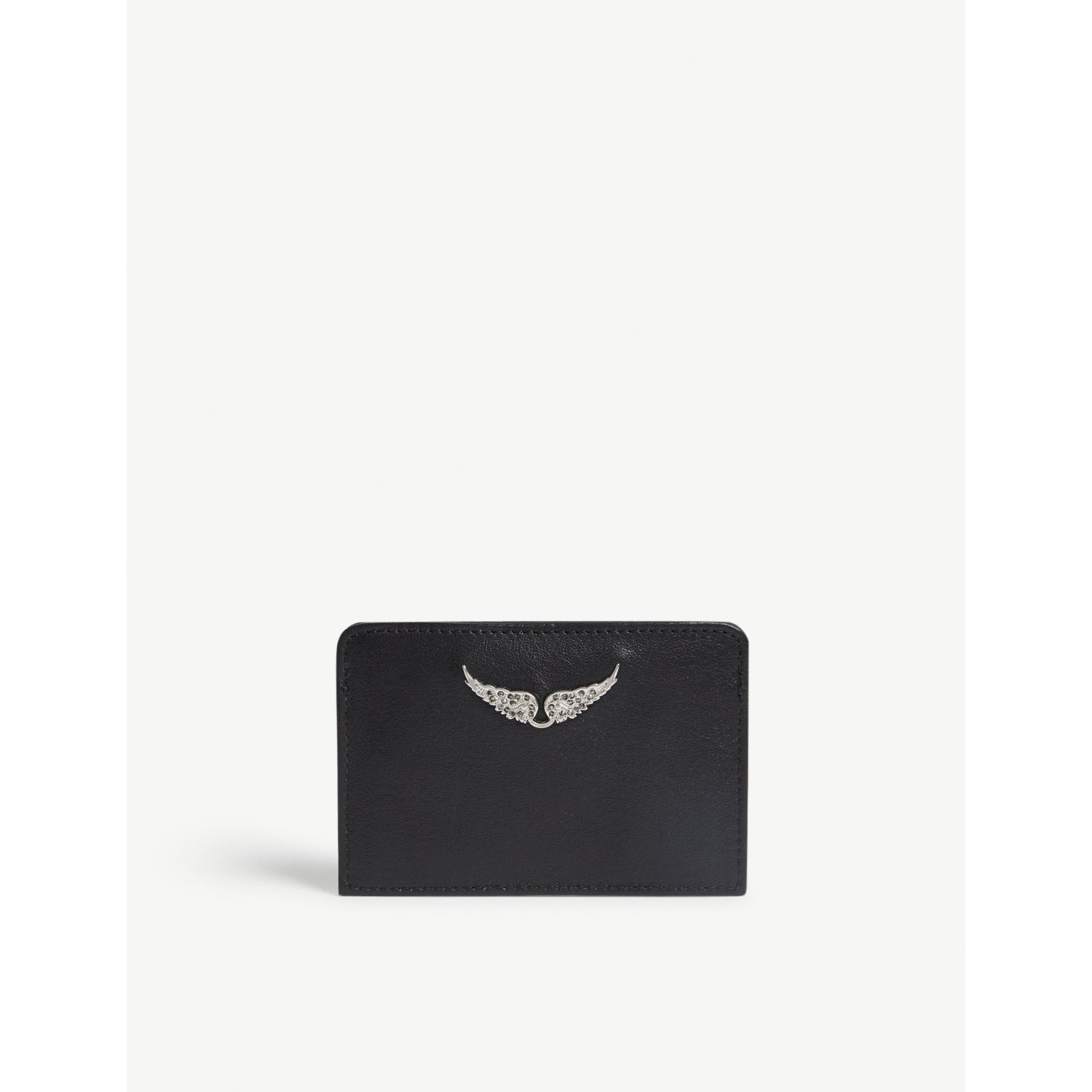 Zadig & Voltaire logo-embossed leather card holder, imported from the UK